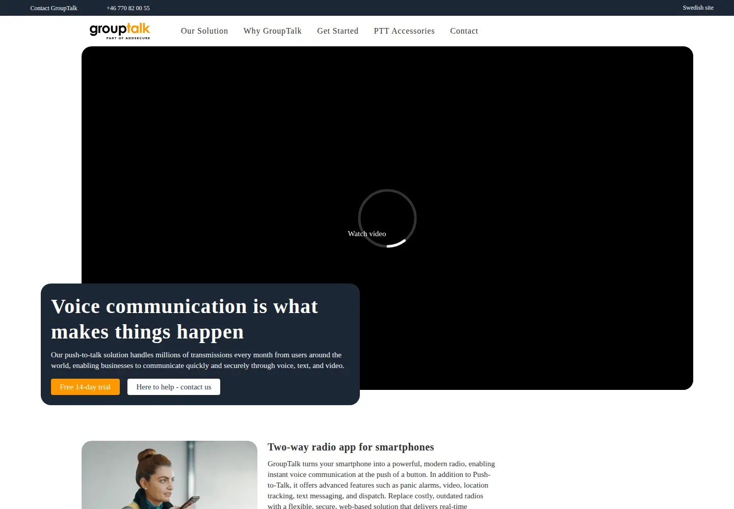 Screenshot of grouptalk.com