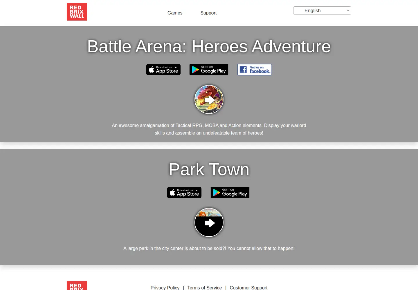 Screenshot of redbrixwall.com