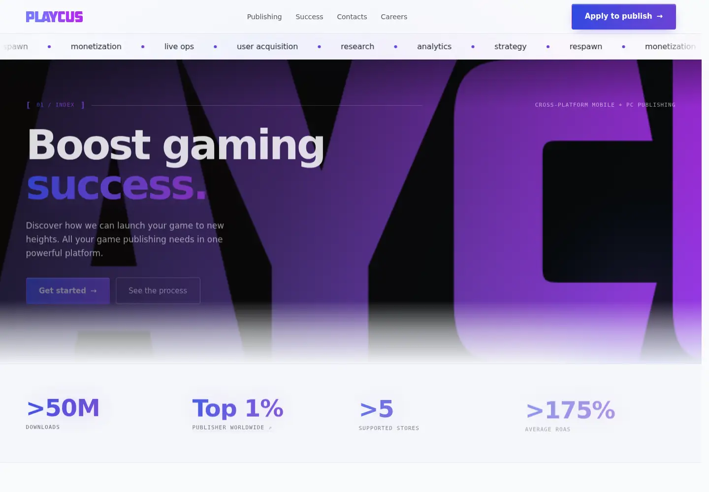 Screenshot of playcus.com