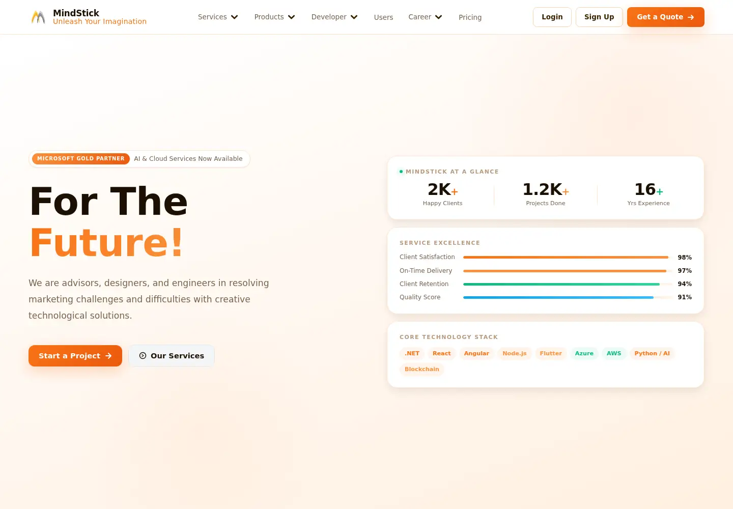 Screenshot of mindstick.com
