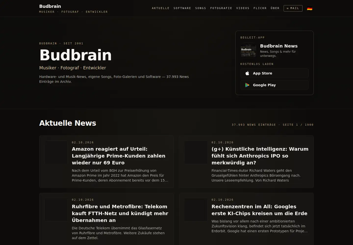 Screenshot of budbrain.de