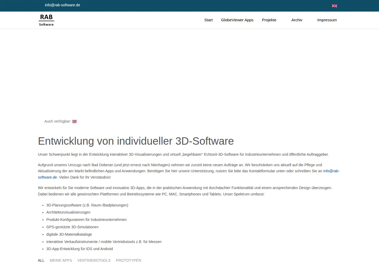 Screenshot of rab-software.de