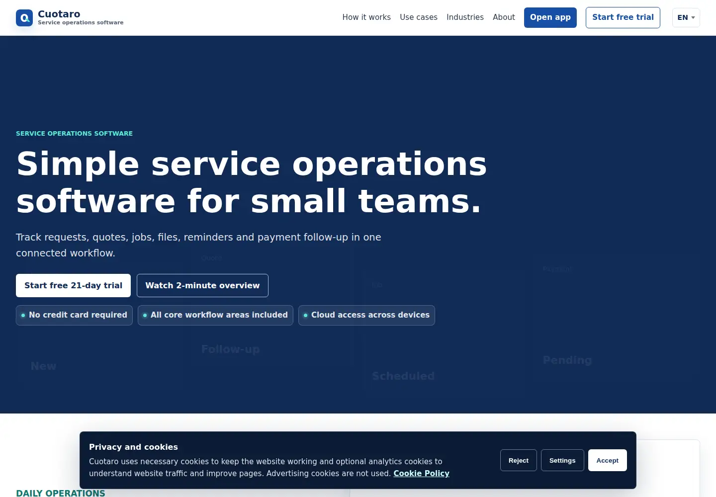 Screenshot of cuotaro.com