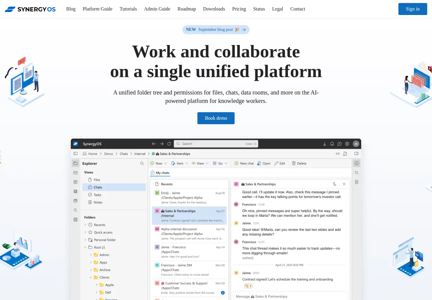 Screenshot of synergyos.com