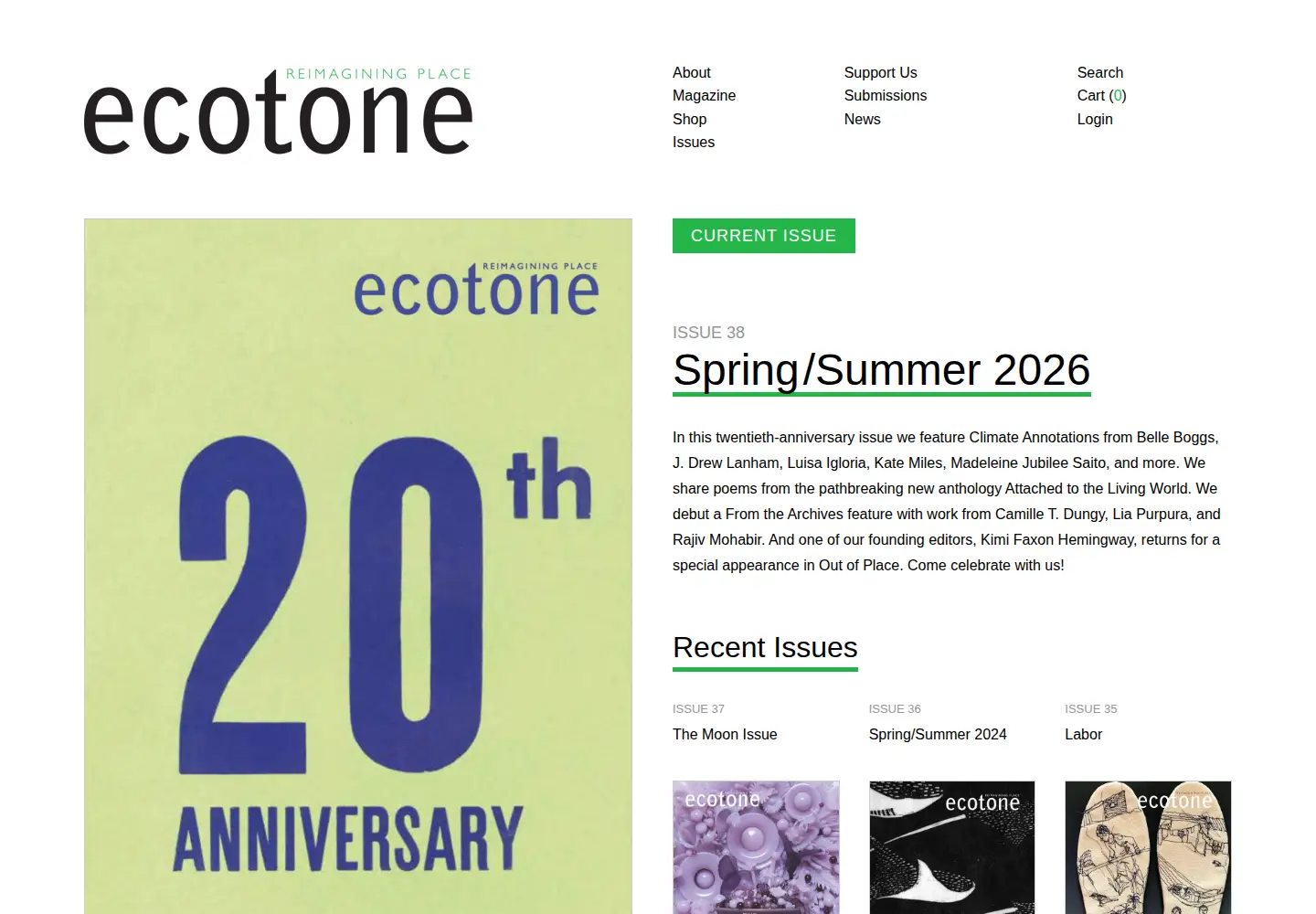 Screenshot of ecotonemagazine.org