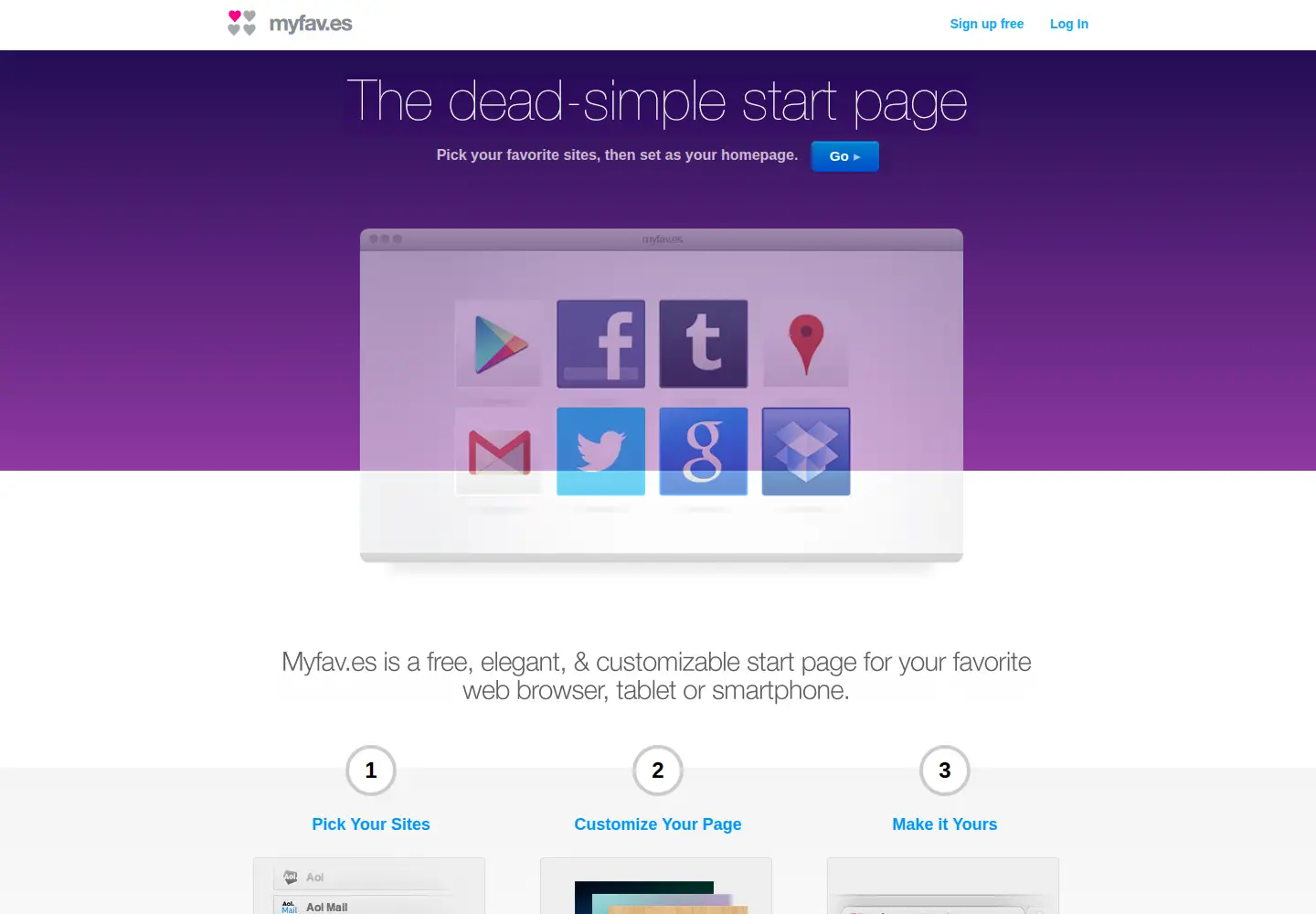 Screenshot of myfav.es