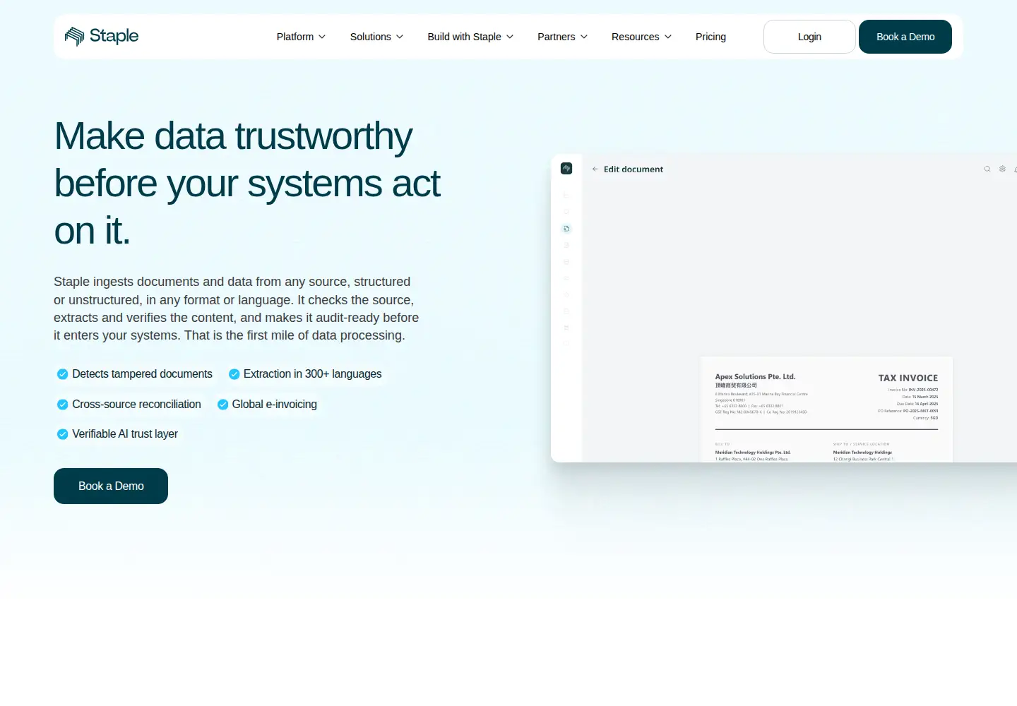 Screenshot of staple.ai