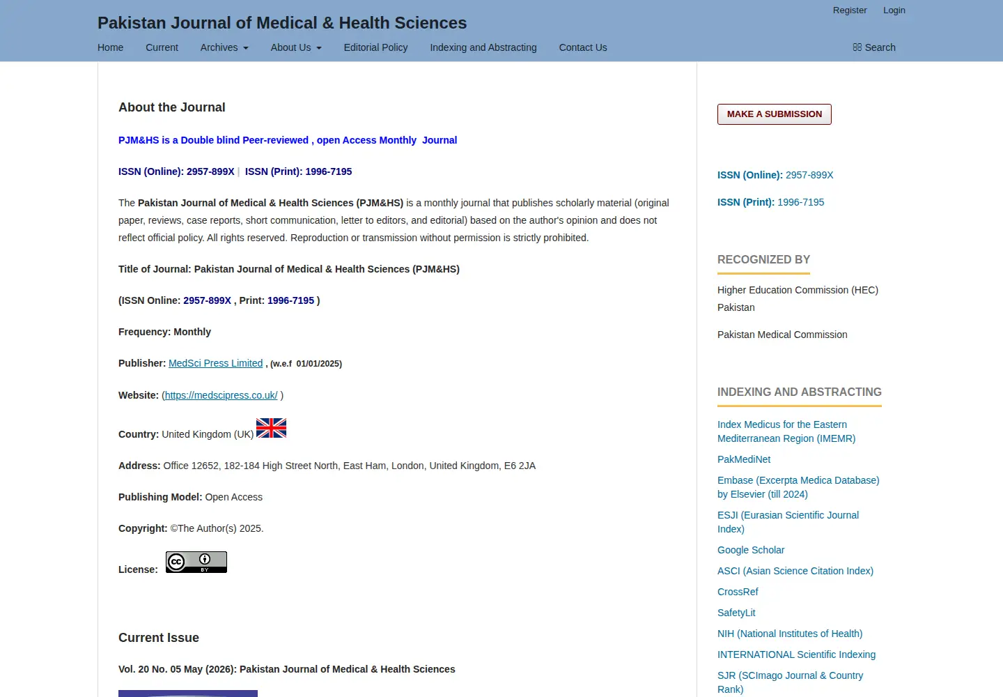 Screenshot of pjmhsonline.com