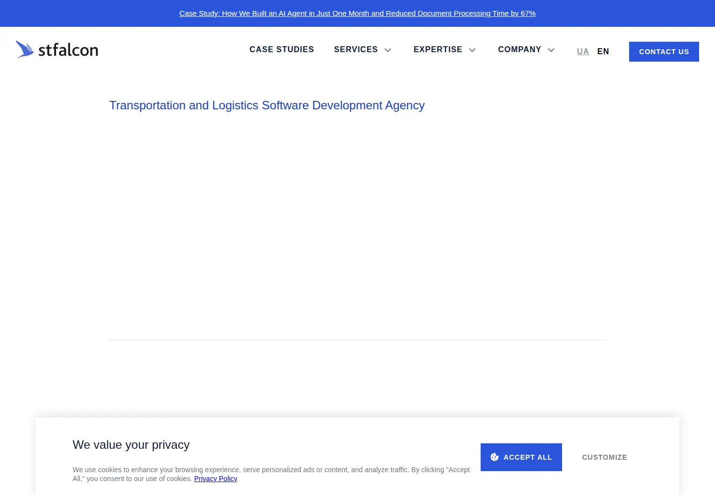 Screenshot of stfalcon.com