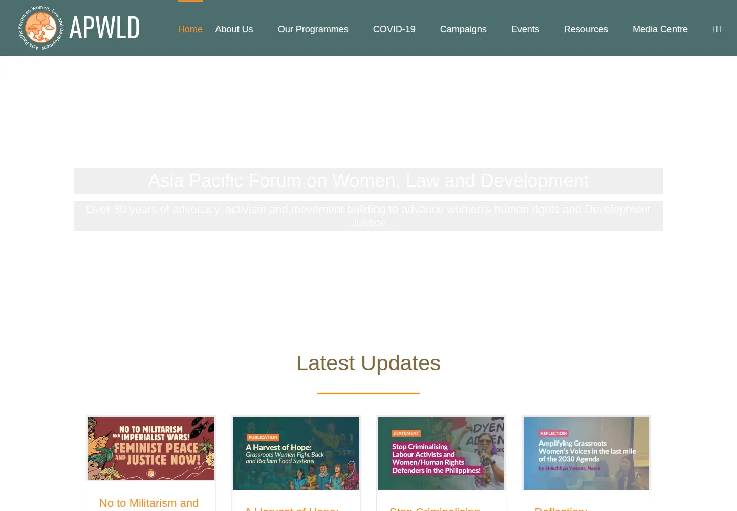 Screenshot of apwld.org