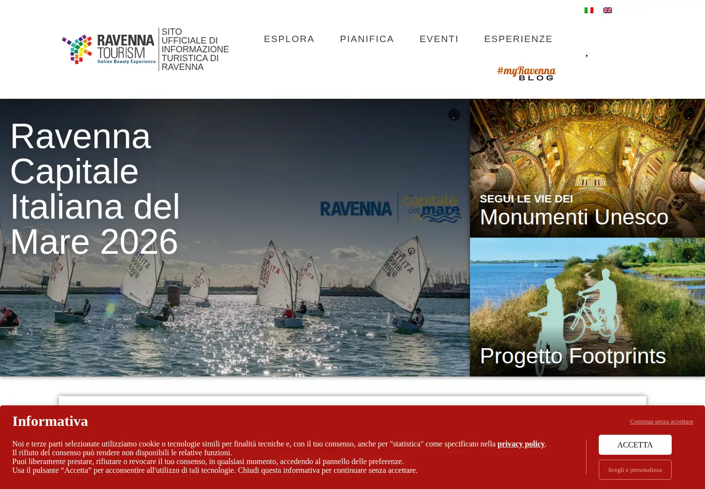 Screenshot of turismo.ra.it