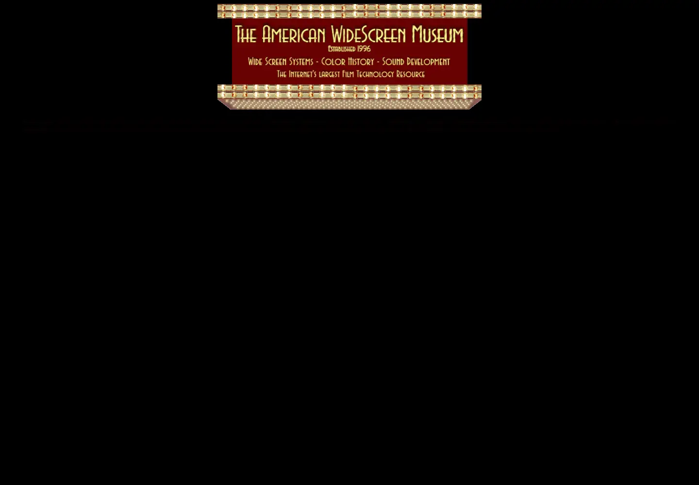 Screenshot of widescreenmuseum.com