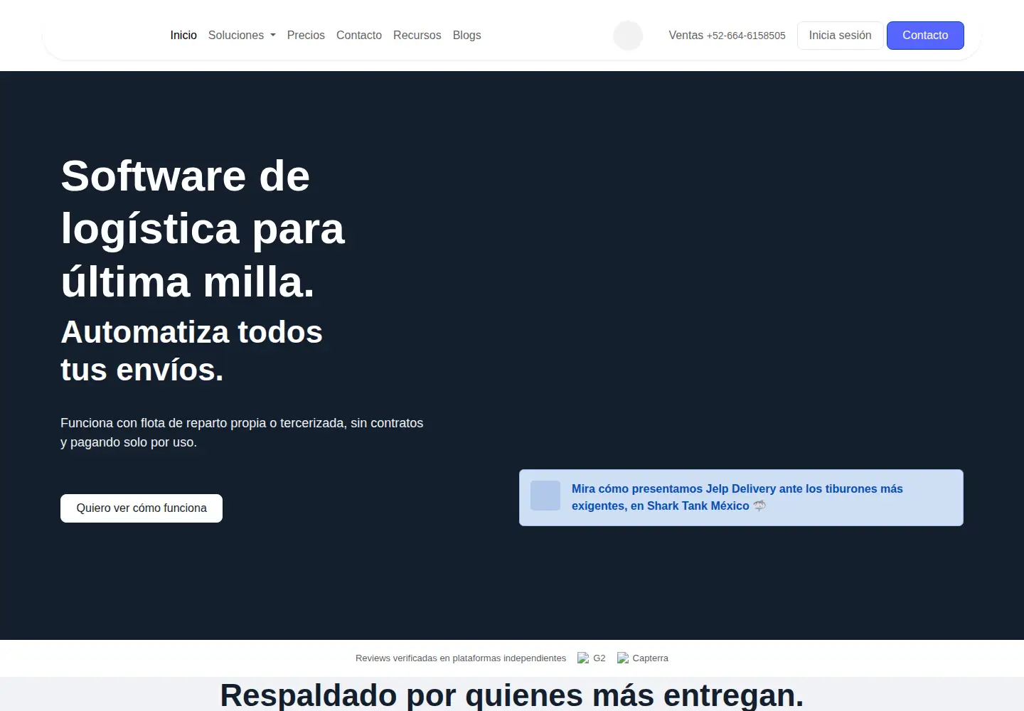 Screenshot of jelp.delivery