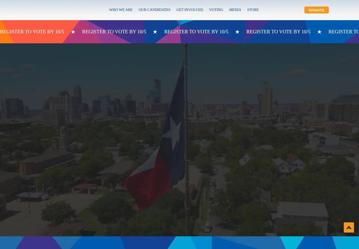 Screenshot of texasdemocrats.org