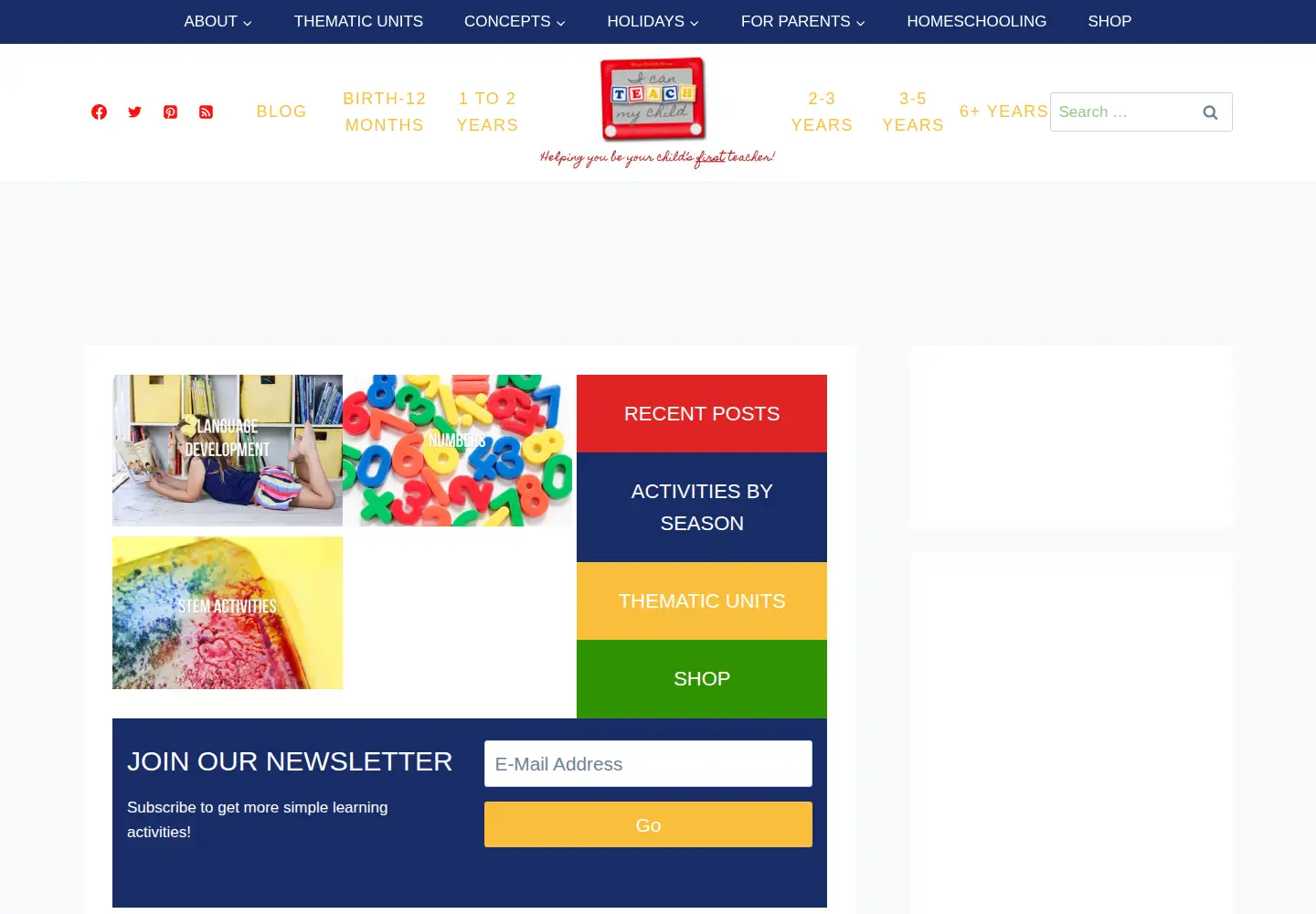 Screenshot of icanteachmychild.com