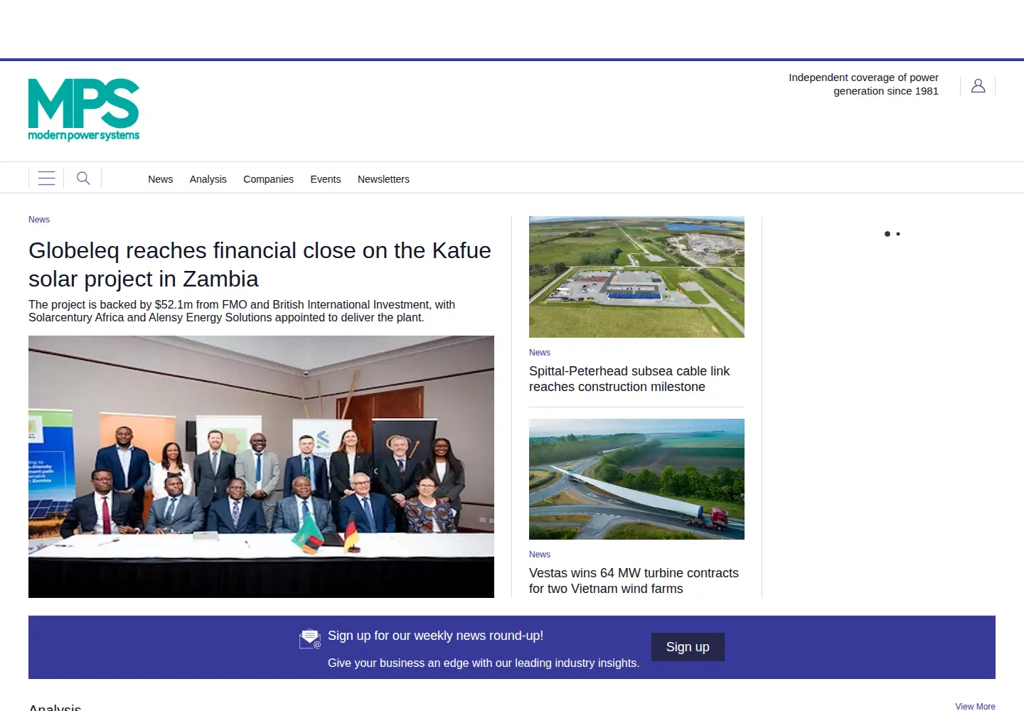 Screenshot of modernpowersystems.com