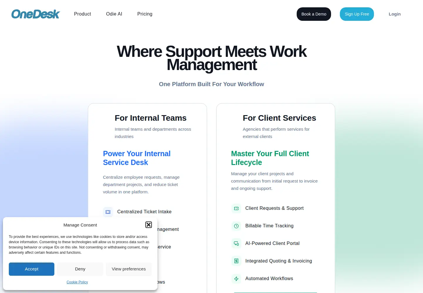 Screenshot of onedesk.com