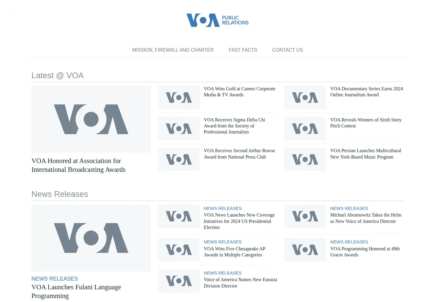 Screenshot of insidevoa.com