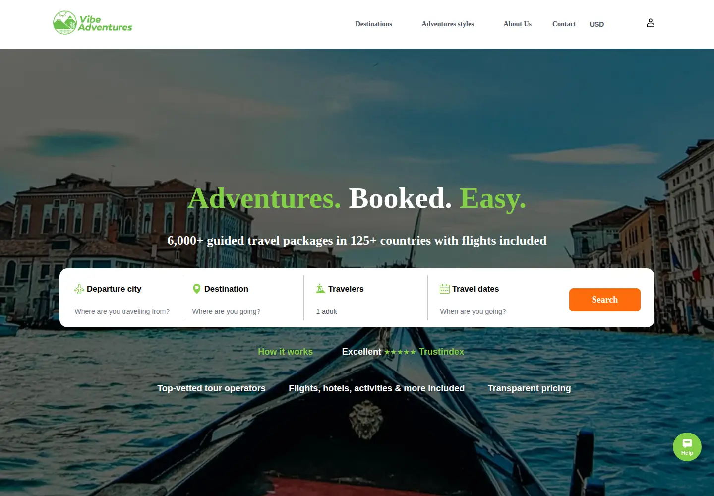 Screenshot of vibeadventures.com