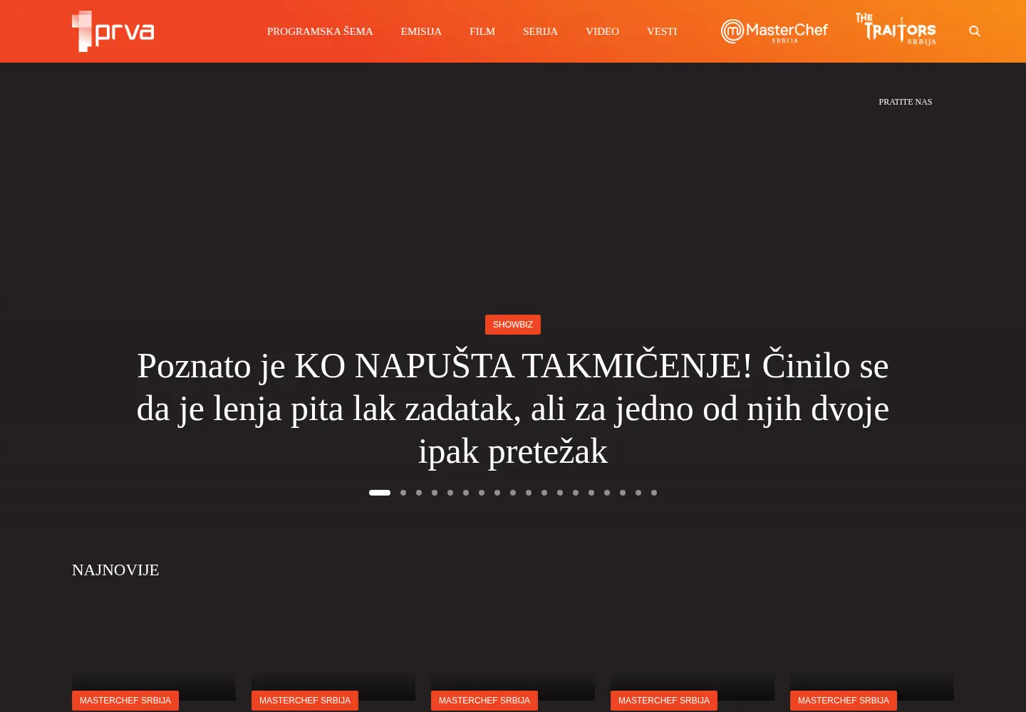 Screenshot of prva.rs
