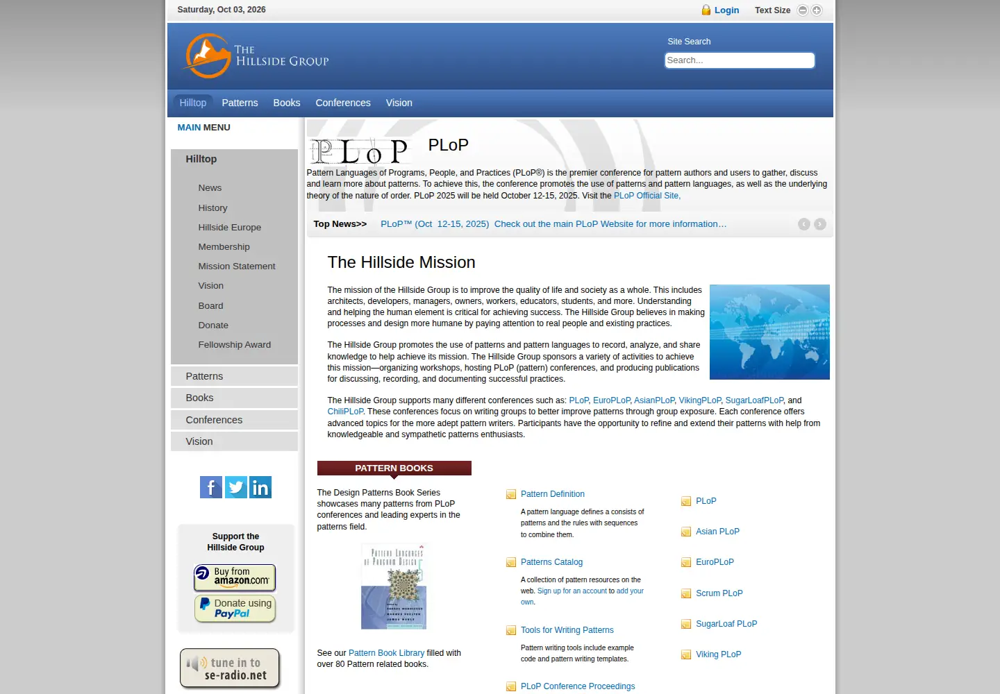 Screenshot of hillside.net