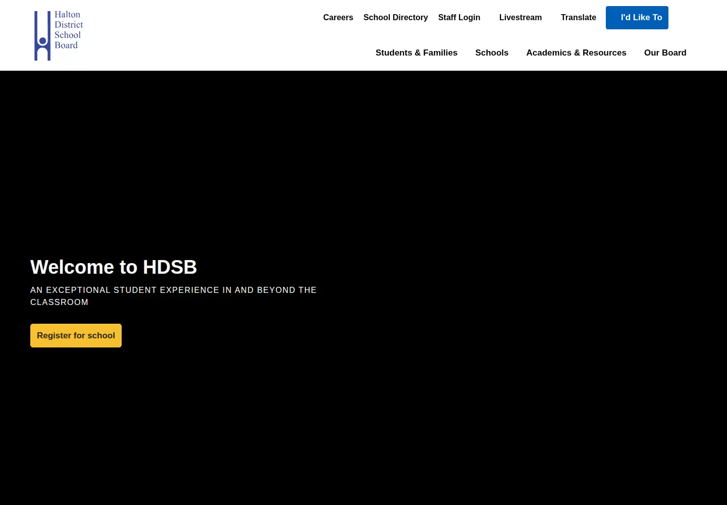 Screenshot of hdsb.ca