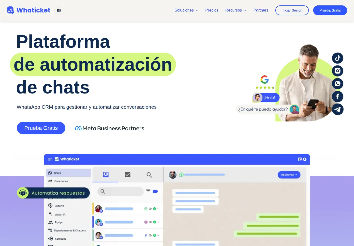 Screenshot of whaticket.com