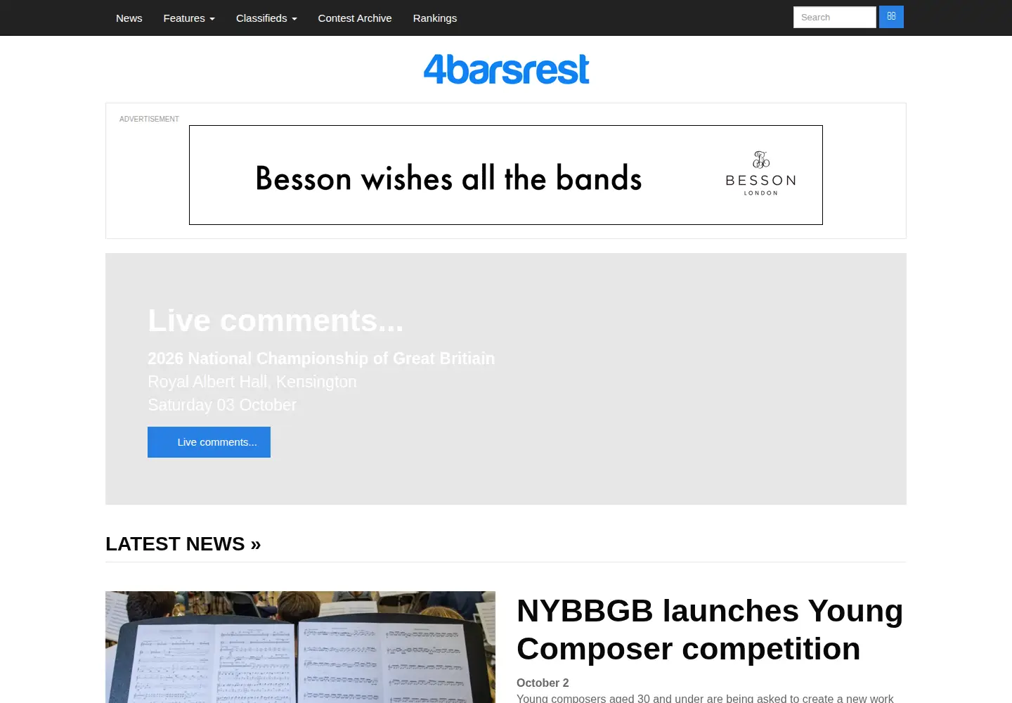 Screenshot of 4barsrest.com