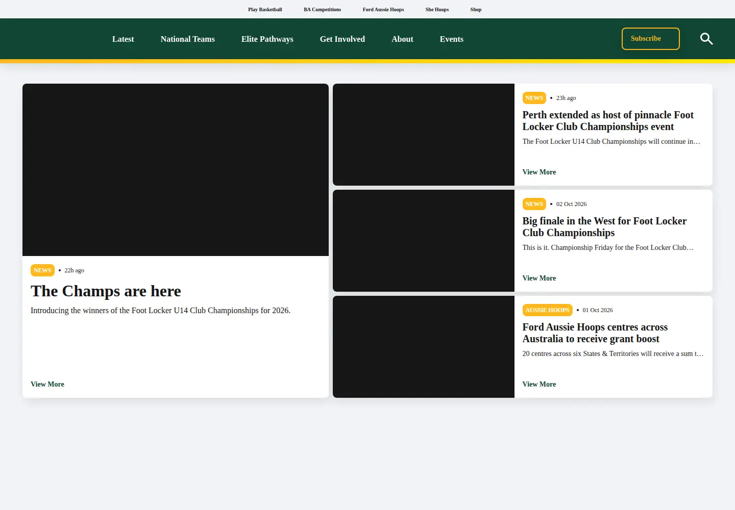 Screenshot of australia.basketball