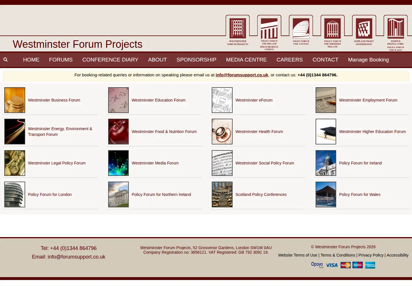 Screenshot of westminsterforumprojects.co.uk