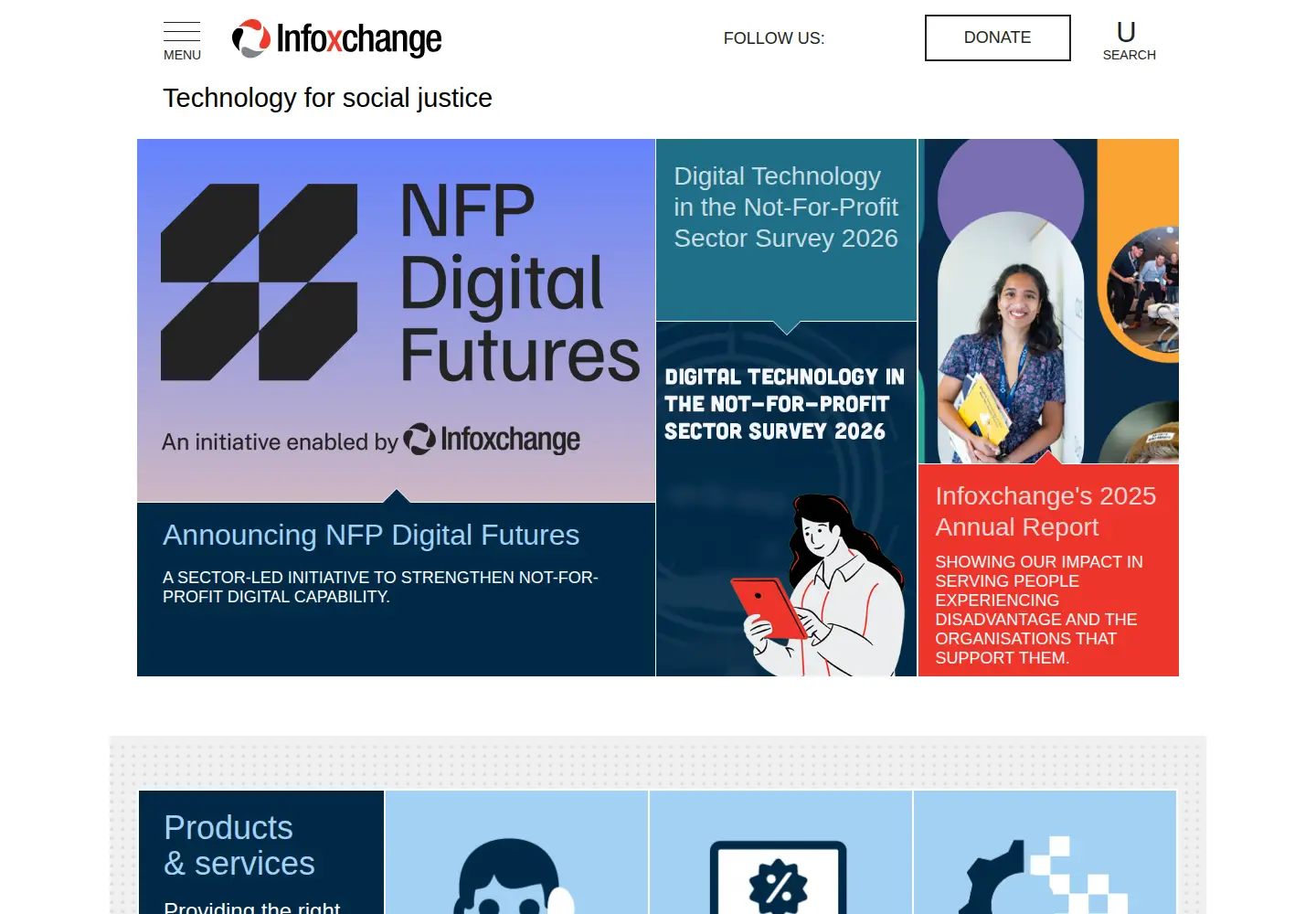 Screenshot of infoxchange.org