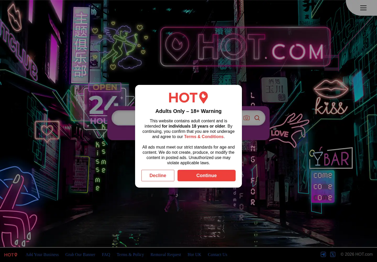 Screenshot of hot.com