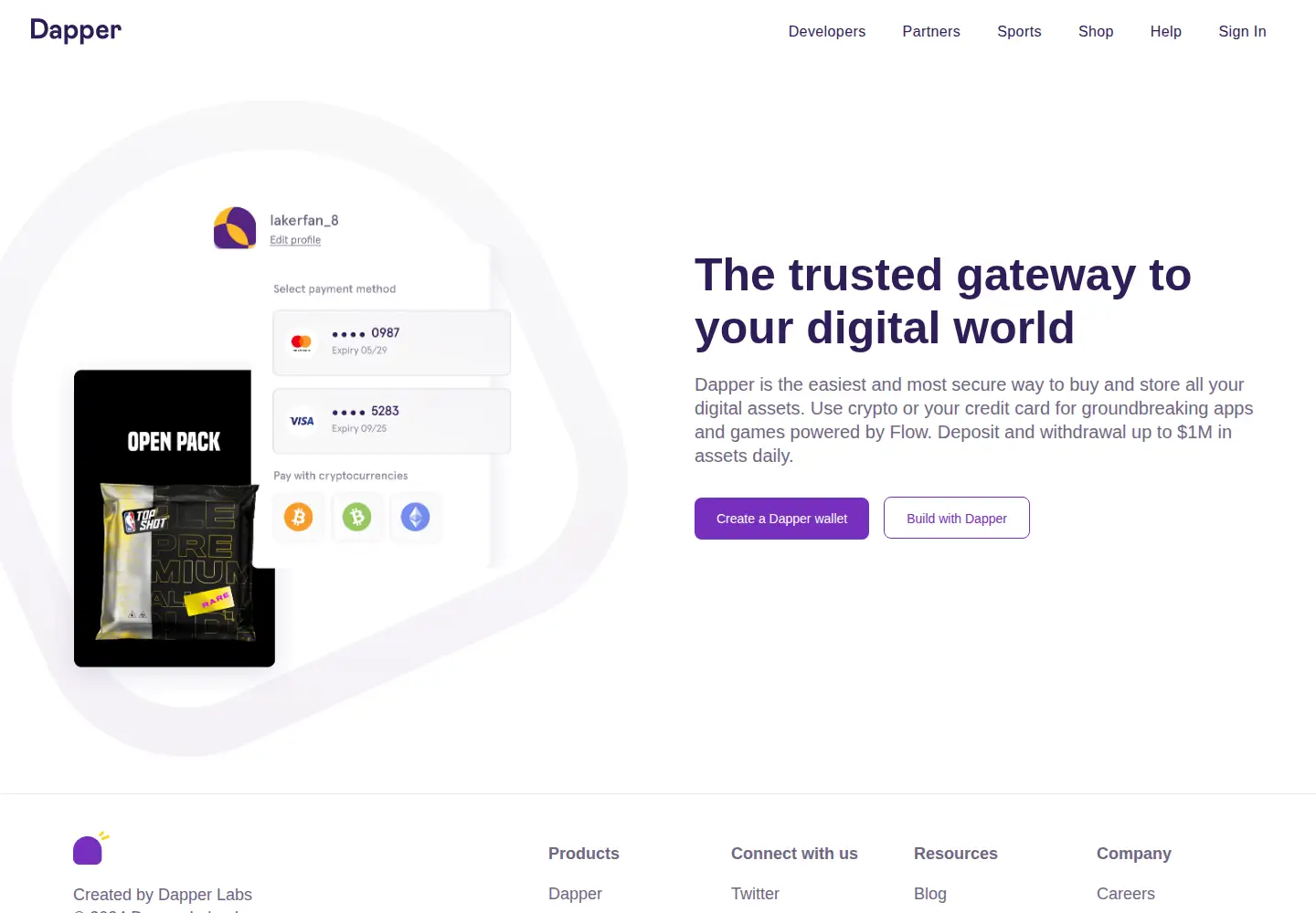 Screenshot of meetdapper.com