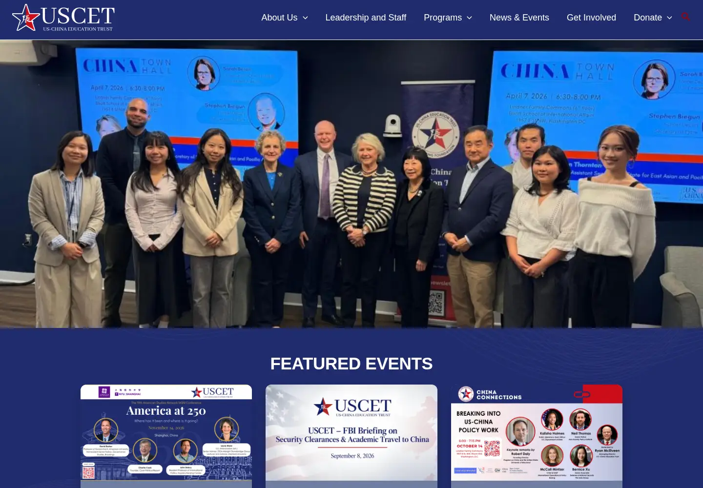 Screenshot of uscet.org