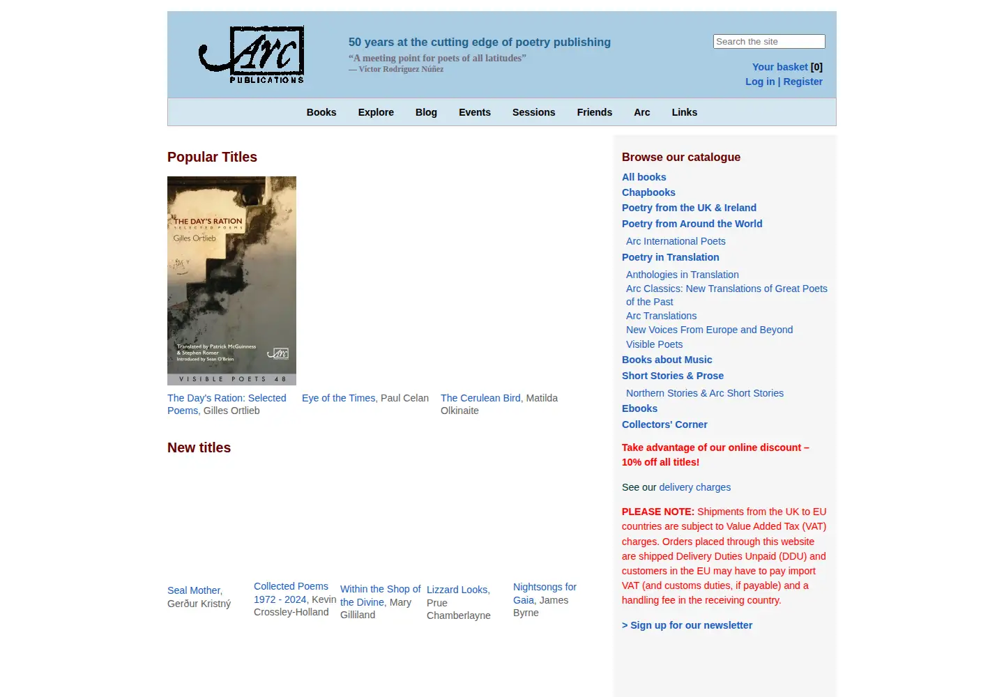 Screenshot of arcpublications.co.uk