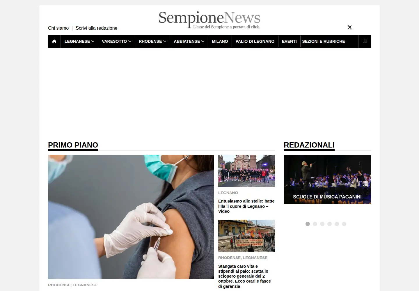 Screenshot of sempionenews.it