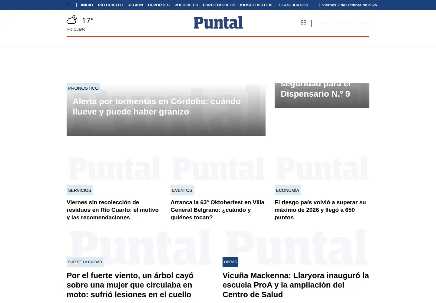 Screenshot of puntal.com.ar