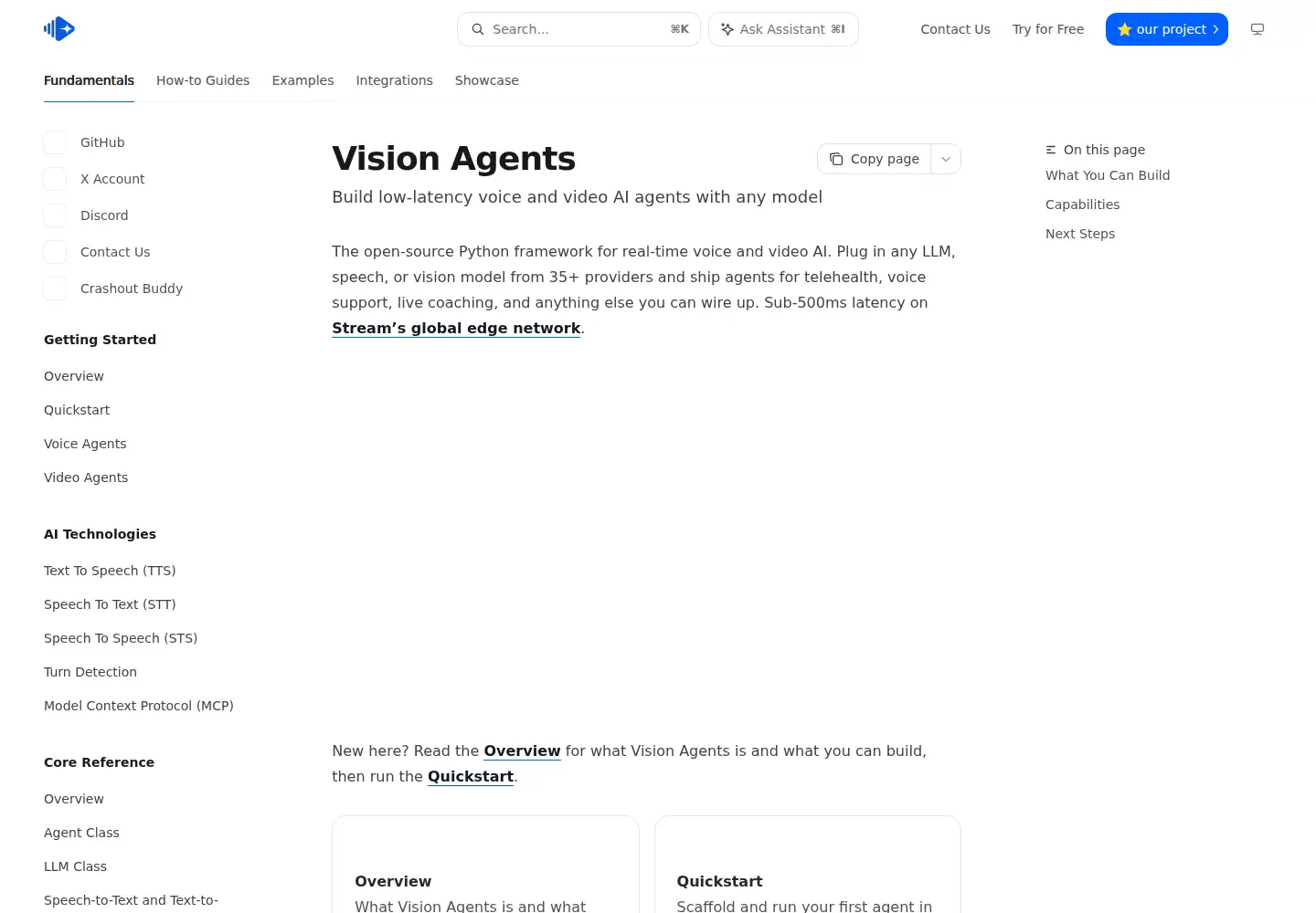 Screenshot of visionagents.ai