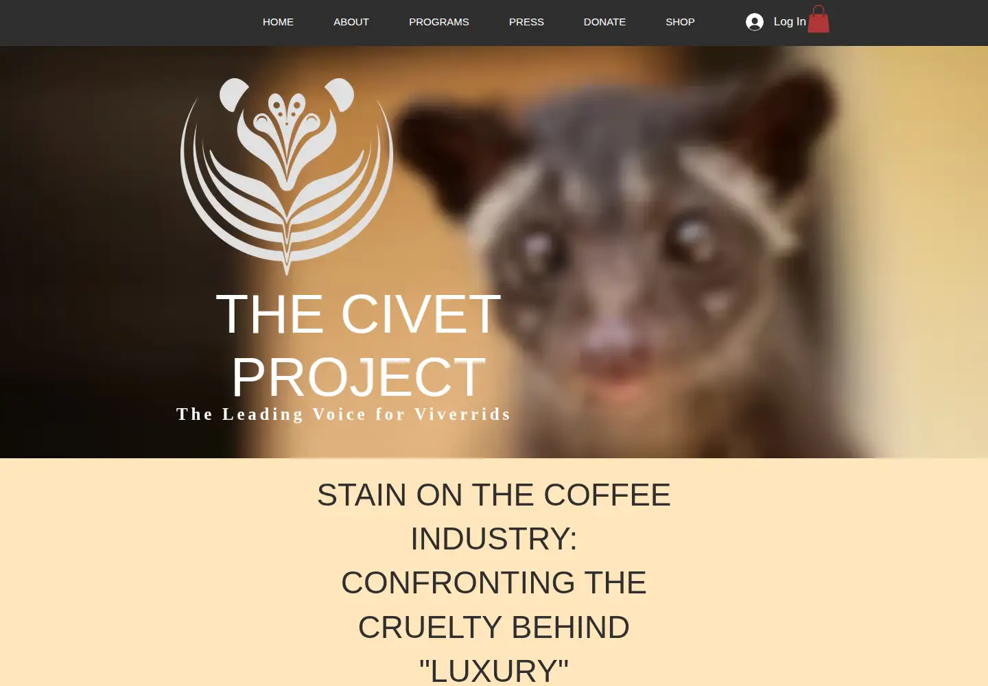 Screenshot of thecivetproject.com