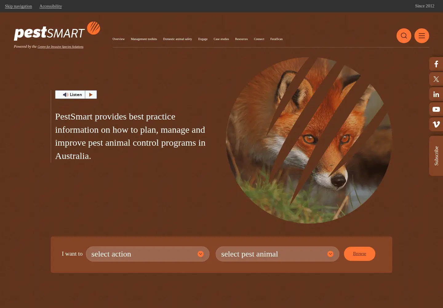 Screenshot of pestsmart.org.au