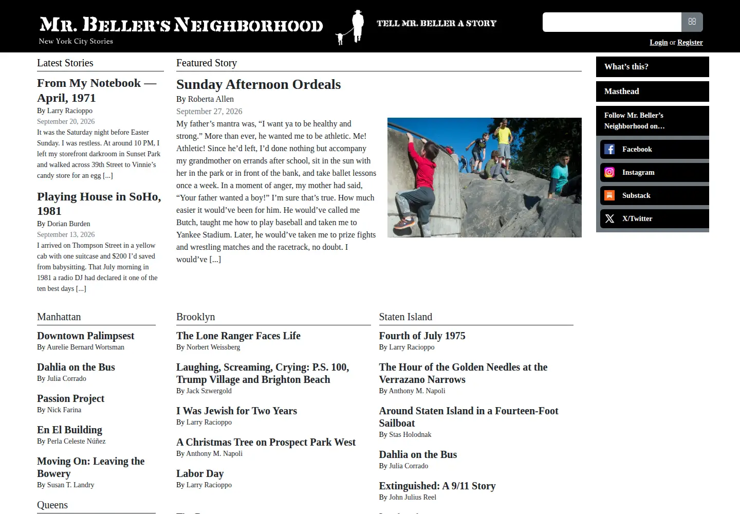 Screenshot of mrbellersneighborhood.com