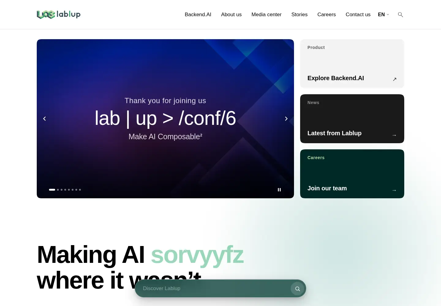 Screenshot of lablup.com