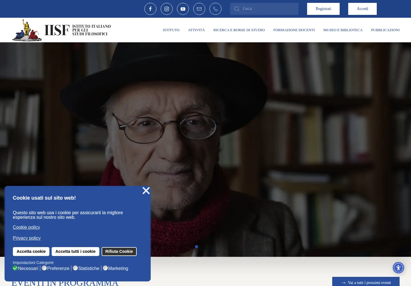 Screenshot of iisf.it