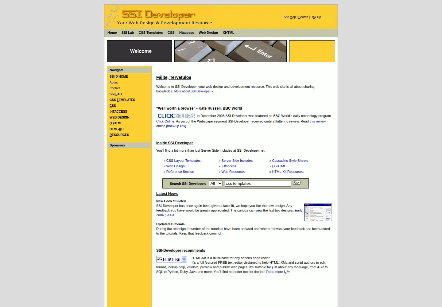 Screenshot of ssi-developer.net