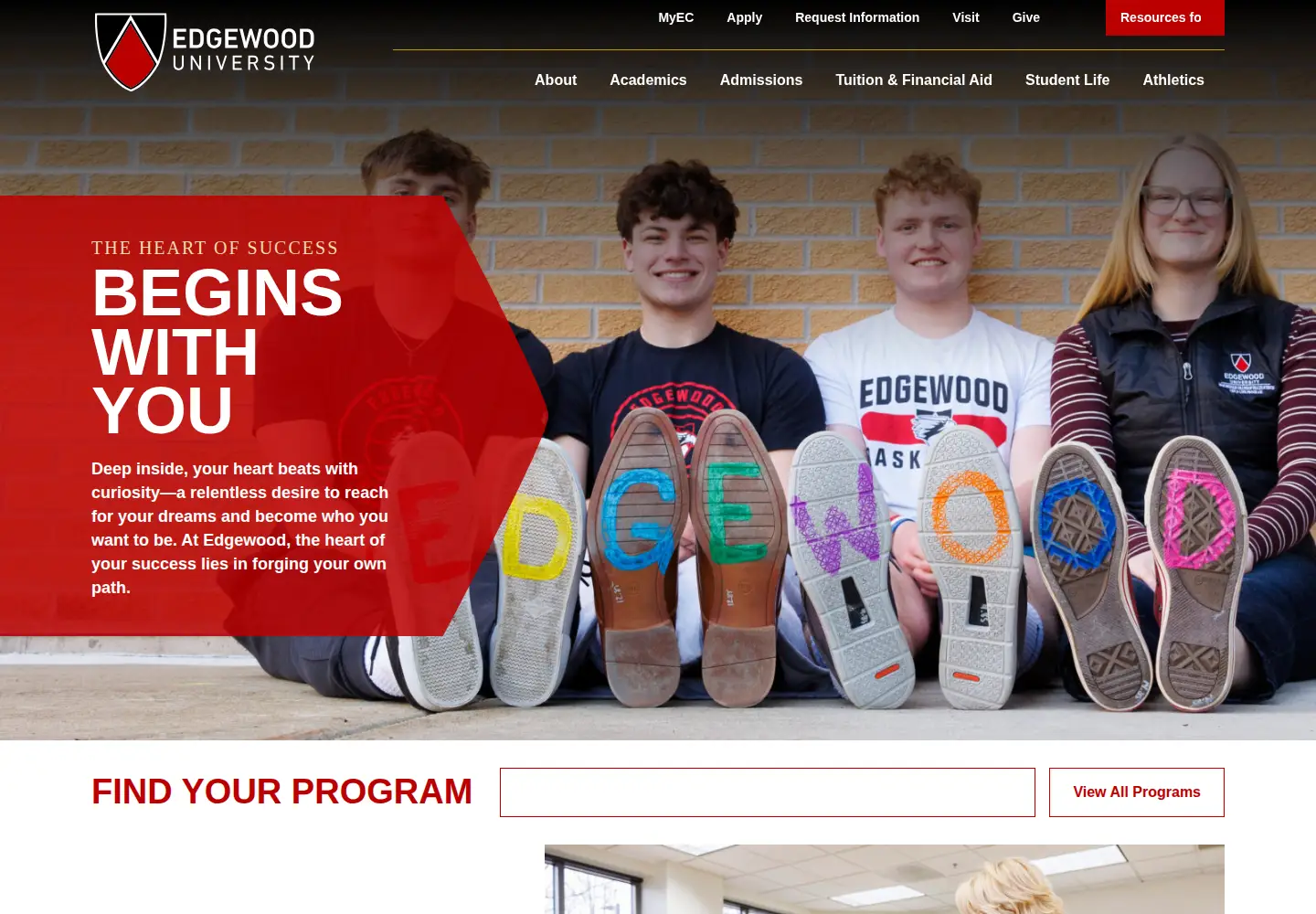 Screenshot of edgewood.edu