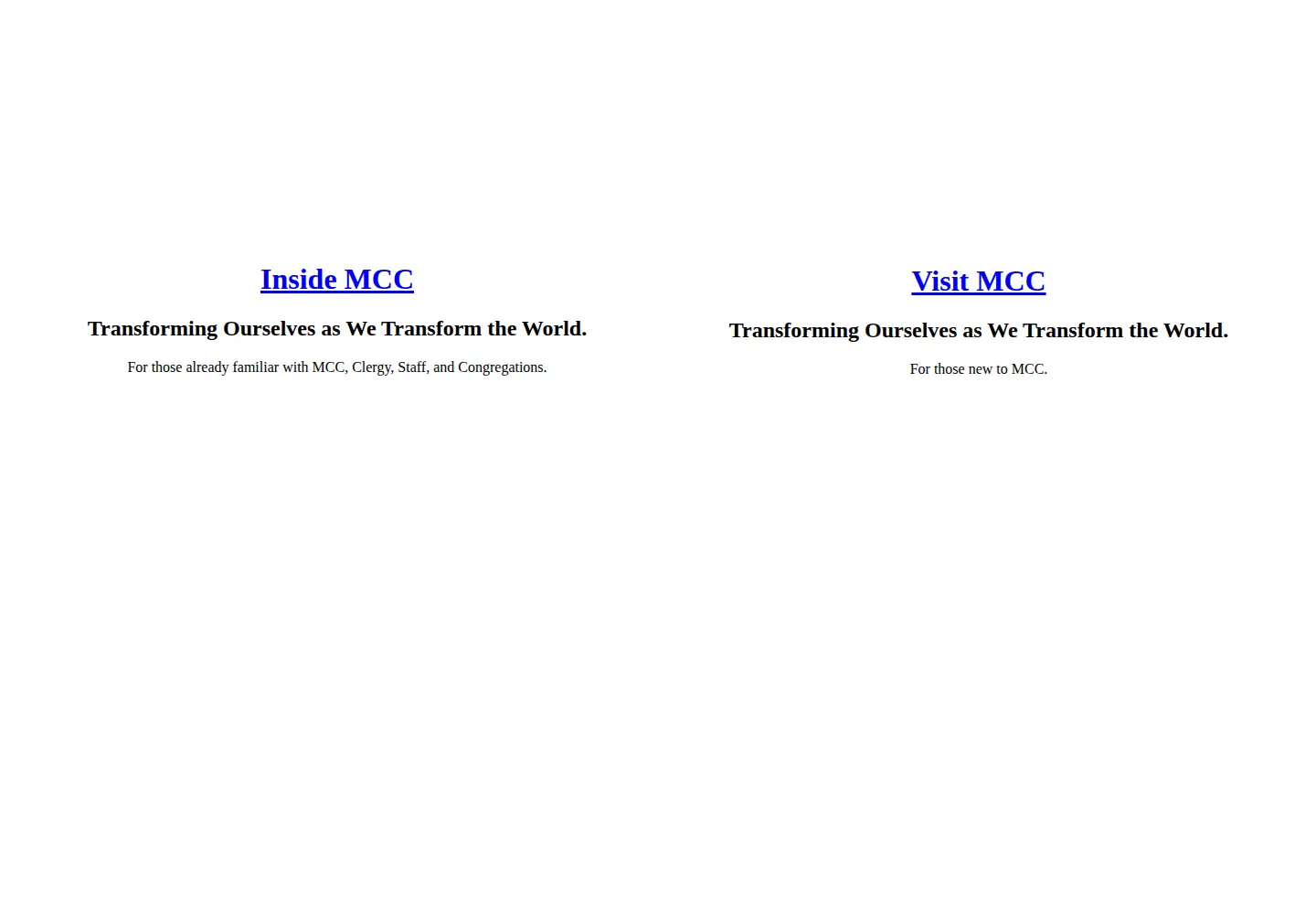 Screenshot of mccchurch.org
