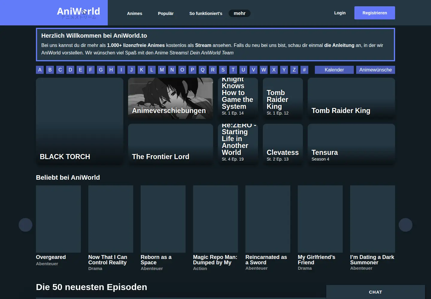 Screenshot of aniworld.to