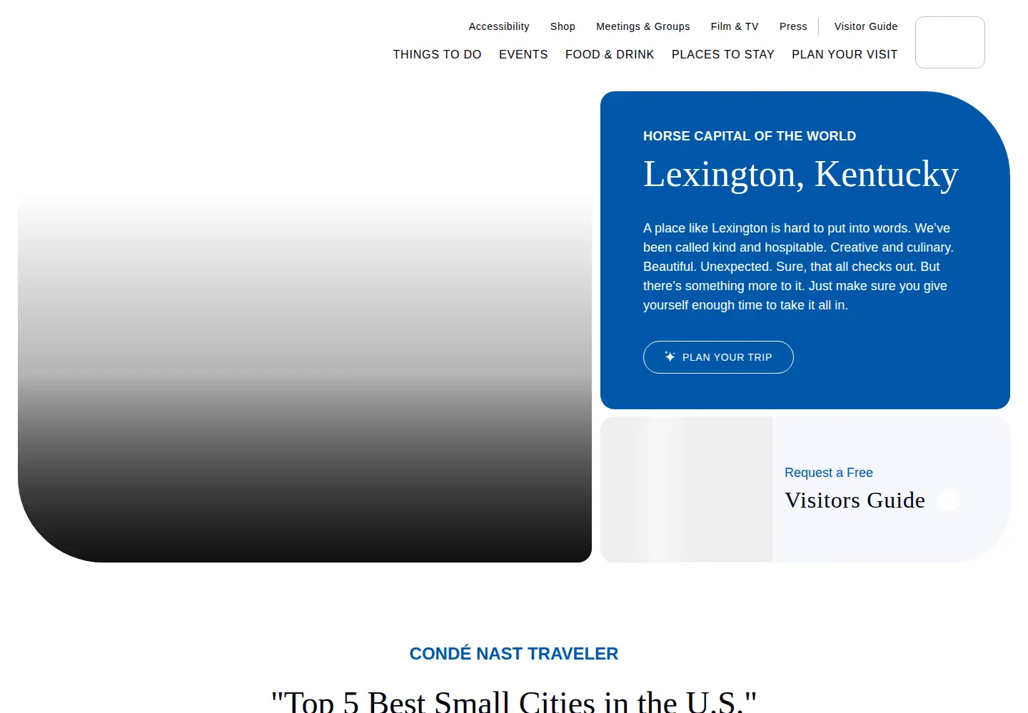Screenshot of visitlex.com
