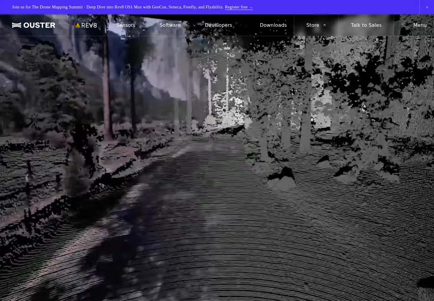 Screenshot of ouster.com