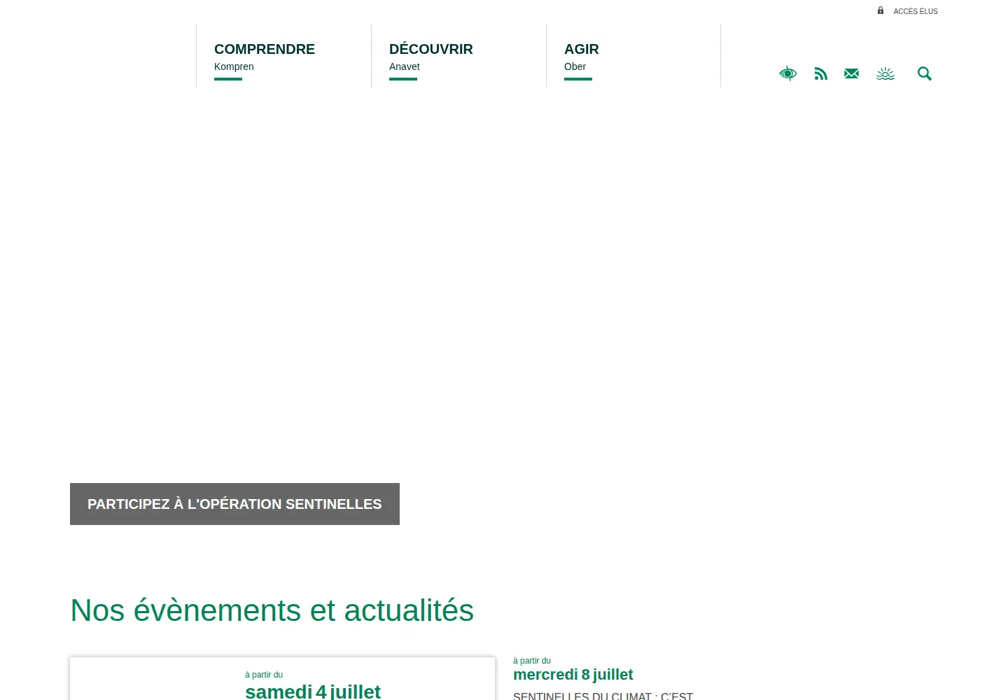 Screenshot of parc-golfe-morbihan.bzh